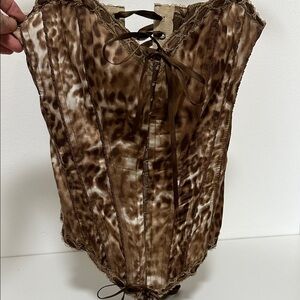 Leopard Print Corset Top